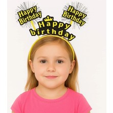 Buğz Doğum Günü Kutlaması Için Sarı Taç – Işıltılı Yazılı Parti Tacı