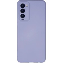 Alem Tecno Camon 18 Kılıf Nano Içi Kadife Silikon - Lila