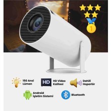 Techadres Harvox HY300 Pro UPGRADE PROJEKSIYON Cihazı Taşınabilir Android Sistemli Wi-Fi HDMI USB Destekli Projektör