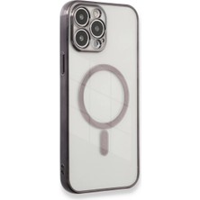 Alem Iphone 13 Pro Max Kılıf Magneticsafe Lazer Silikon - Siyah