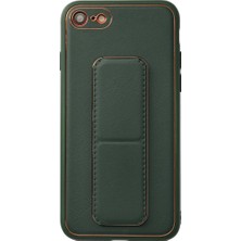 Alem Iphone 7 Kılıf Coco Deri Standlı Kapak - Yeşil
