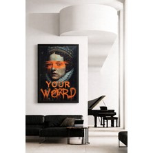 Koi Art Design Siyah Çerçeveli Tek Parça Modern Sanat Temalı Yüksek Kalite Uv Basklı Tablo