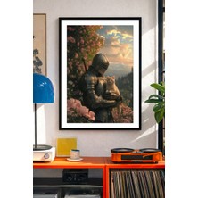 Koi Art Design Siyah Çerçeveli Tek Parça Modern Karışık Troll Temalı Yüksek Kalite Uv Basklı Tablo