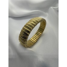 BG Jewellery Vıp Çelik Lastikli Desenli Çelik Bileklik