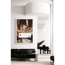 Koi Art Design Beyaz Çerçeveli Tek Parça Modern Sanat Temalı Yüksek Kalite Uv Basklı Tablo