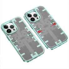 Alem Iphone 14 Pro Max Kılıf Mekanik Bumper Kapak - Yeşil