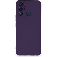 Alem Tecno Pova Neo Kılıf Nano Içi Kadife Silikon - Mor