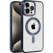 Alem Iphone 15 Pro Max Kılıf Kronos Magsafe Kapak - Lacivert