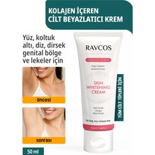 Ravcos Cilt Beyazlatıcı Krem – Genital Bölge, Yüz, Koltuk Altı, Diz ve Dirsek Için Leke Karşıtı Vücut Kremi 50 ml