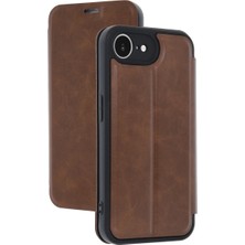Alem Iphone 16E Kılıf Flip Cover - Taba