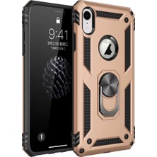 Alem Iphone Xr Kılıf Sofya Yüzüklü Silikon Kapak - Gold