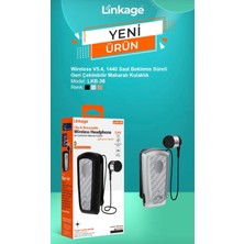 Azurtech Wireless V5.4, 1440 Saat Bekleme Süreli Geri Çekilebilir Makaralı Kulaklık