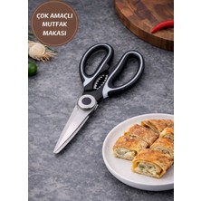 Kitchen Pembelia Paslanmaz Çelik Ultra Keskinleştirilmiş Mutfak Makas Çok Amaçlı Balık Et Sebze Börek Makası
