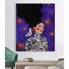 Mushen Studıo Hülya Özdemir-Soyut Renkli Kız Kanvas Tablo