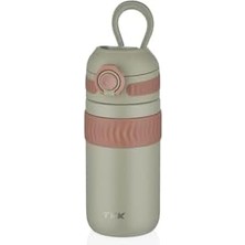 Tkk 450ML Rahat Içim Çift Yalıtımlı Paslanmaz Çelik Termos Matara (Yeşil)