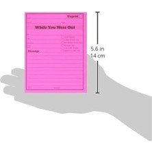 While You Were Out Blokları, 10,7 x 13,2 Cm, Farklı Neon Renkler, 50 Yaprak/blok (6'lı Paket) (9711NEON)