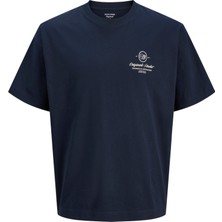 Jack & Jones Erkek Gögüs Logo Baskili Tisört - Niagara