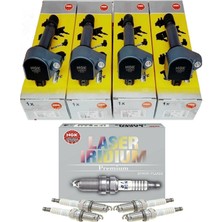 Honda Civic Fd6 2006-/CRV 07-Bobin+Iridyum Buji Takım 4 Adet Ngk: 48266/4 Adet NGK:5266 Orjinal