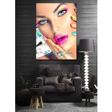 Mushen Studio Mushen Studıo Özel Tasarım Güzellik Merkezi Kuaför Hd Baskı Dikey Kanvas Tablo Güzellik Merkezi Için Dekor