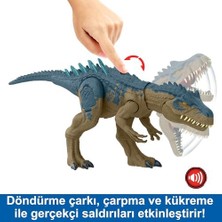 Mattel World Süper Güçlü Allosaurus Figürü, Düğmeye Basıldığında Dikenleri Açığa Çıkan, Saldırıp Isırabilen ve Kükreyebilen Aksiyon Figürü, HRX50