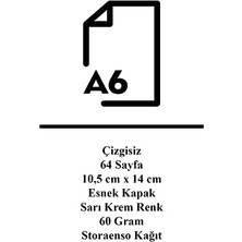 Motifleri Defter Seti 2, Çizgisiz, 64 Sayfa, 10.5X14CM