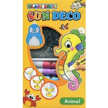 SD10P6-A Cam Boyama Seti Sun Deco Hayvanlar 10.5ml*6, 6 Renk