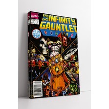 Mushen Studıo Infinity Gauntlet Marvel Çizgi Roman Kapak Tasarımı Epik Kozmik Savaş Temalı Kanvas Tablo
