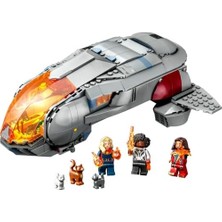 Hoopty 76232-8 Yaş ve Üzeri Kız ve Erkek Çocuklar Için Süper Kahraman Hediyesi Fikri, Uzay Gemisi ve 3 Minifigür Içeren Eğlenceli Dekoratif Yaratıcı Oyuncak Yapım Seti (420 Parça)