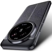 - 15 Ultra ile Uyumlu Mi Kılıf Kamera Çıkıntılı Deri Görünümlü Yumuşak Mat Silikon Soft Premium Niss Kapak