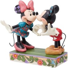Gelenekleri Jim Shore ve Minnie Mouse Yapımı Kalp Eller Heykelcik, 16,125 Cm, Çok Renkli