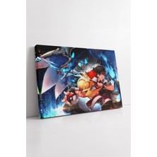 Mushen Studio Mushen Studıo Pokémon Anime Pikachu Elektrik Gücü Temalı Macera Sahnesi Parlak Enerjili Çizim Kanvas Tablo