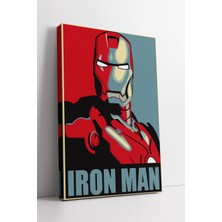 Mushen Studıo Iron Man Hero Art Kanvas Duvar Dekoru Minimal Çizim Stilinde Modern Kahraman Dekor Tablosu