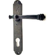 Buğz Antika Tarz Dekoratif Pirinç Taşra Yale Kapı Kolu - 220X35 Mm, Oksit