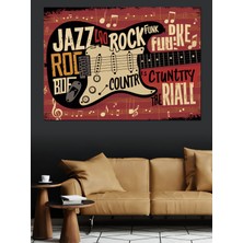 Mushen Studio Mushen Studıo Caz Rock Poster Dekoratif Kanvas - Mdf Ahşap Tablo