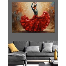 Mushen Studio Mushen Studıo Kırmızı Elbiseli Flamenko Dansçısı Dekoratif Tablo