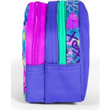 Iki Bölmeli Kız Çocuk Lavanta Grafiti Kalem Çantası Kalemlik