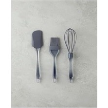 Ciara Plastik 3 Parça Servis Seti Gri