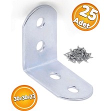 Beşel Masa Gönye Oval Metal L Bağlantı 23X30 mm (25 Adet)