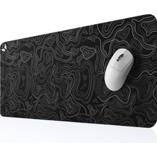 - Gaming Oyuncu Gamer Mouse Pad, Kaymaz Taban Büyük Boy Large Ofis Tipi Mouse Ped, Fare Altlığı, Düz Masa Koruyucu Klavye Altı Mousepad 70X30 cm (Topografi Siyah)