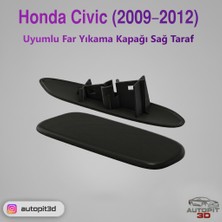 AutoPit 3D Honda Civic (2009–2012) Uyumlu Far Yıkama Kapağı Sağ Taraf