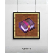 Mushen Studıo Minecraft Büyülü Kitap Kare Kanvas Tablo
