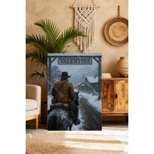 Mushen Studıo Red Dead Redemption 2 Rdr2 Valentine Kovboy Kanvas Tablo Uv Baskı Mdf Kasa
