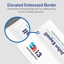 Besleme Teknolojisine Sahip Yazdırılabilir Çadır Kartları, 2,5 "x 8,5", Kabartmalı Kenarlıklı Beyaz, Lazer Veya Mürekkep Püskürtmeli Yazıcılar Için 100 Boş Yer Kartı (05305)