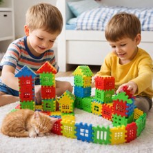 Esemiz Puzzle City 3D Yapı ve Tasarım Blokları 64 Parça Eğitici Oyuncak (Fitalat Içermez)