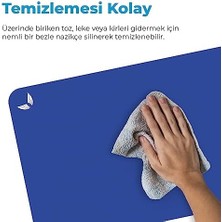 Mini Mouse Pad 22X18 Cm, Küçük Boy - Small Ofis Tipi Kaymaz Taban Mouse Ped, Fare Altlığı, Düz Masa Koruyucu Klavye Altı Mousepad (Mavi)