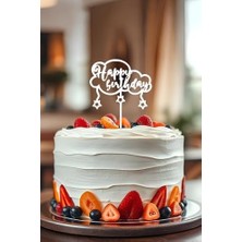 Happy Birthday Doğum Günü Pastası Süsleme, Pasta Süsü, Yeniden Kullanılabilir, OCT16