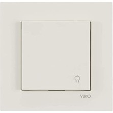 Krem Çocuk Korumalı Kapakli Topraklı Priz