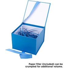 Hanuka,, Tatiller, Babalar Günü, Doğum Günleri, Doğum Günleri, Doğum Günleri ve Mezuniyet Için Kapaklı ve Kağıt Dolgulu 7 Inç Hediye Kutusu (Mavi) Büyük (5EBC1120)