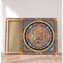 Mushen Studıo Sri Yantra Yaşam Çiçeği Temalı Kanvas Tablo Bolluk Bereket Şans Doğurganlık