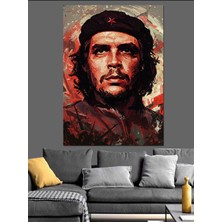 Mushen Studıo Devrim Ateşi Portresi Che Guevara Dekoratif Kanvas - Mdf Ahşap Tablo